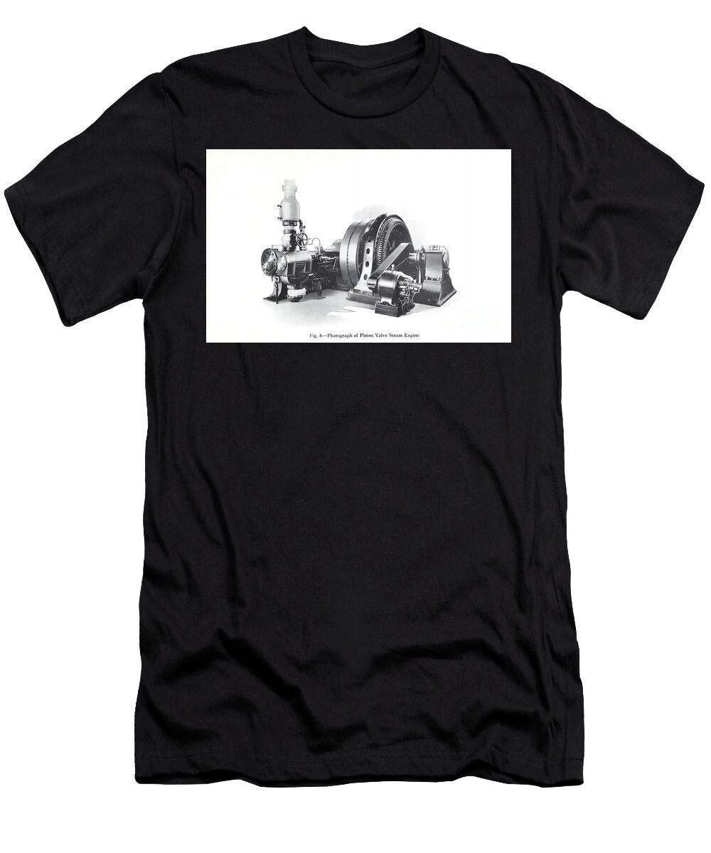 1917 Piston Valve Steam Engine Industrial Engineering Designtebet As1 Historic Illustrations T-Shirt