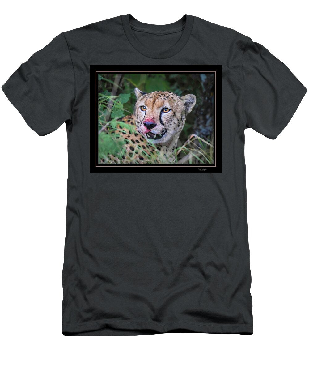 Cheetah Resting Among Grass Will Wagner T-Shirt