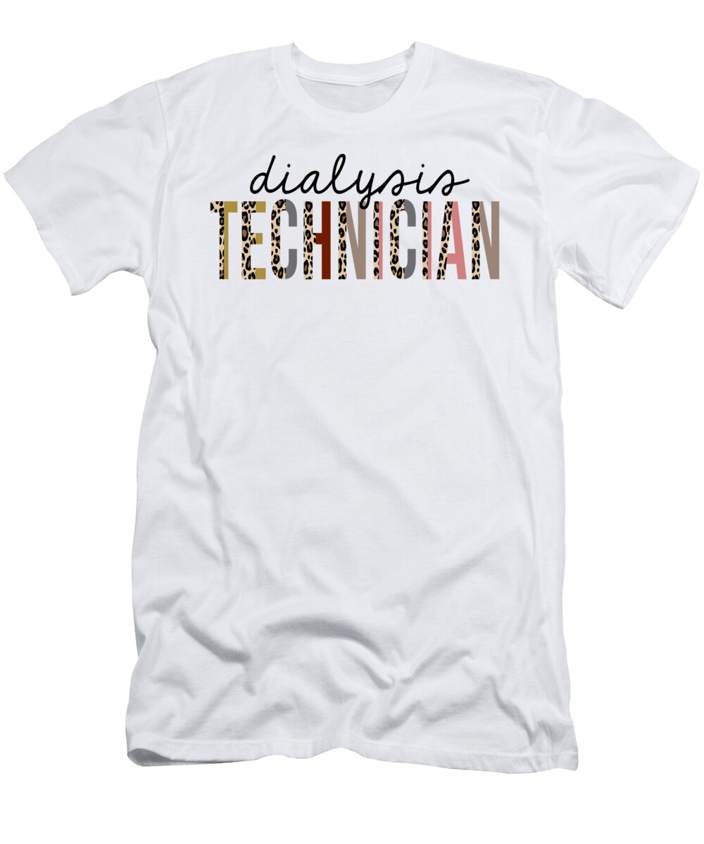 Dialysis Technician Leopard Print Funny Jensen Cena T-Shirt