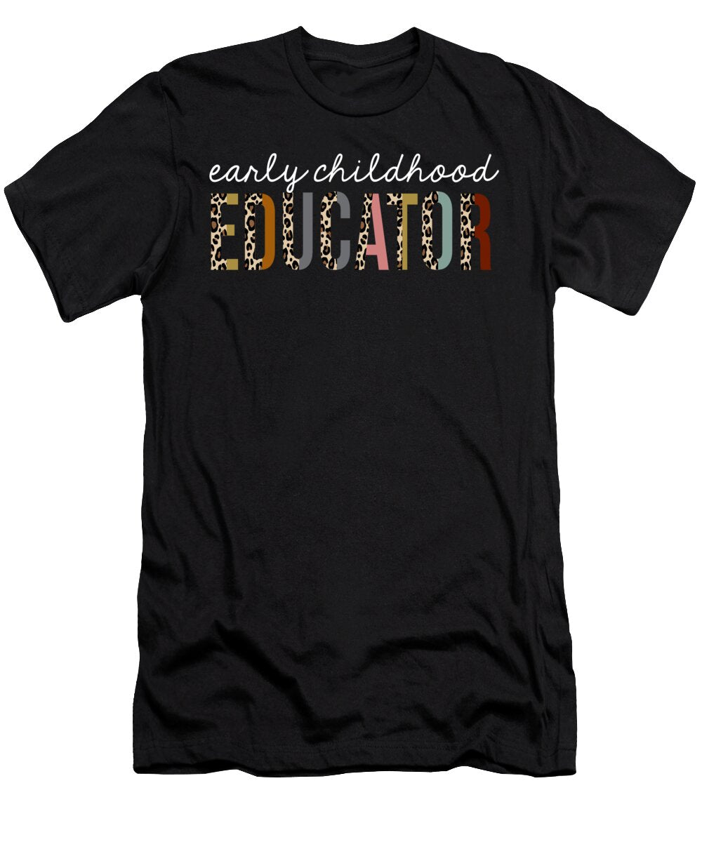 Early Childhood Educator Leopard Print Funny Appreciation Jensen Cena T-Shirt