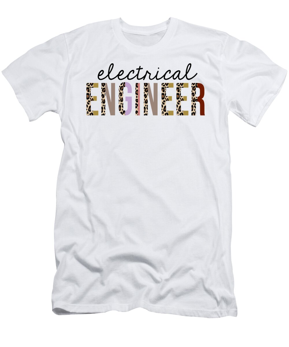 Electrical Engineer Leopard Print Funny Jensen Cena T-Shirt