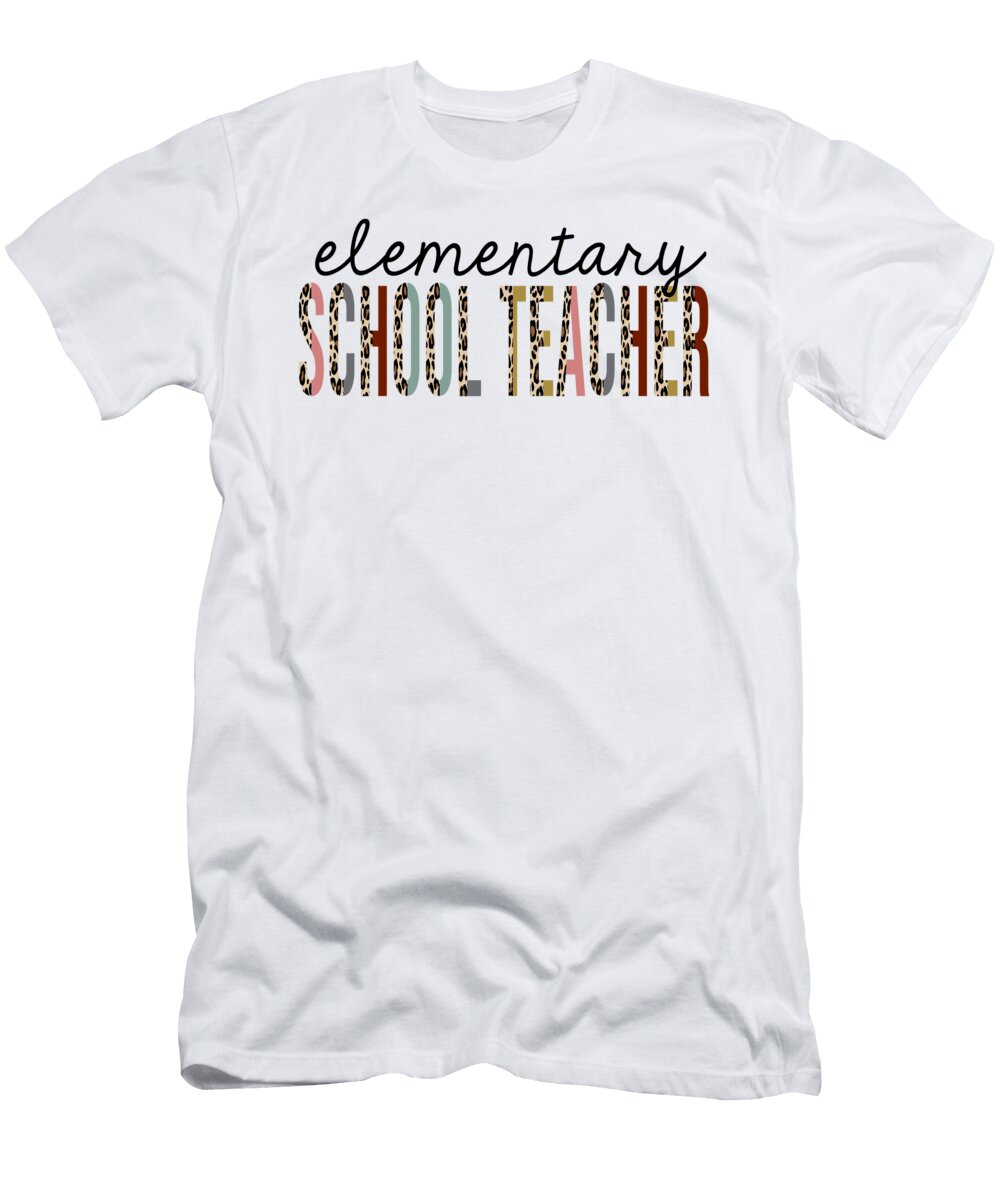 Elementary School Teacher Leopard Print Funny Jensen Cena T-Shirt