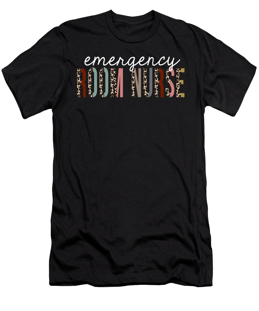 Emergency Room Nurse Leopard Print Funny Appreciation Jensen Cena T-Shirt