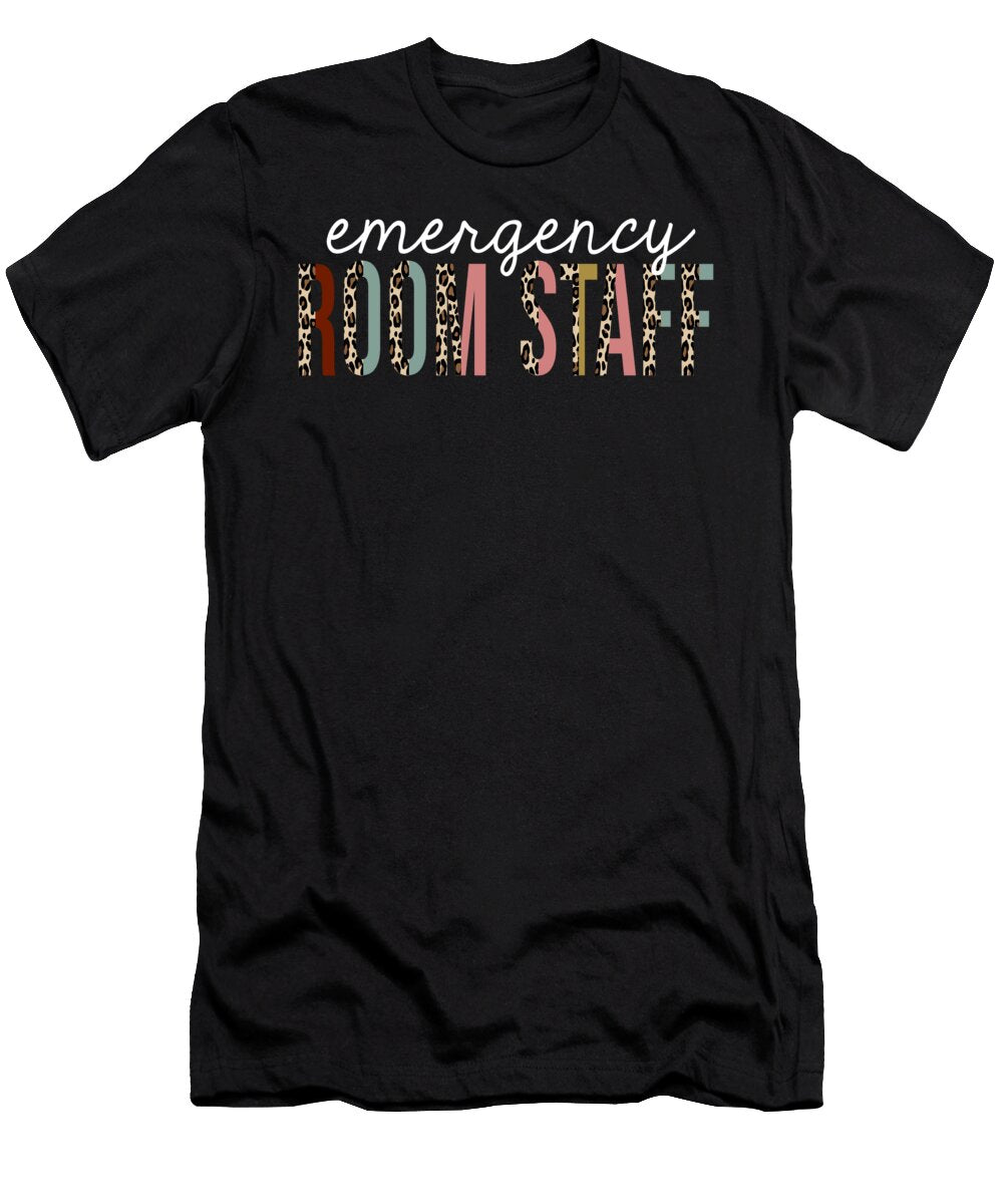 Emergency Room Staff Leopard Print Funny Appreciation Jensen Cena T-Shirt
