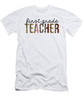 First Grade Teacher Leopard Print Funny Jensen Cena T-Shirt