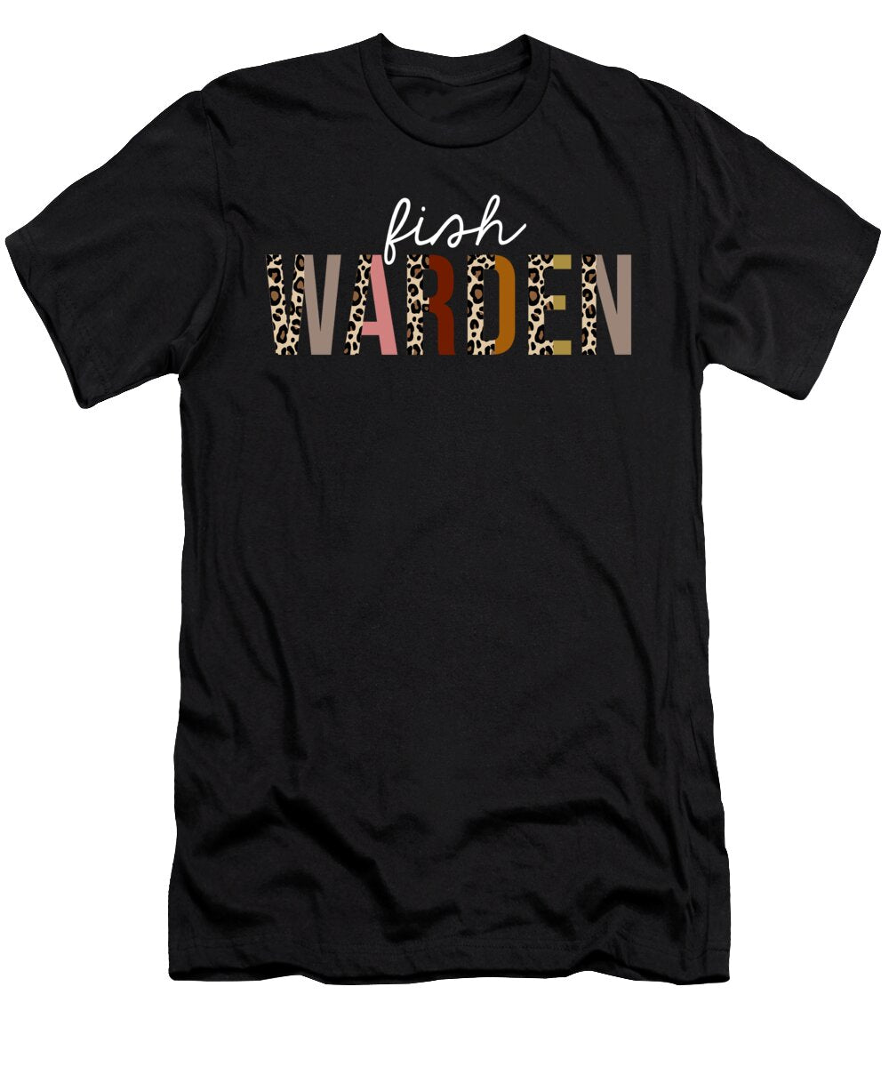 Fish Warden Leopard Print Funny Appreciation Jensen Cena T-Shirt