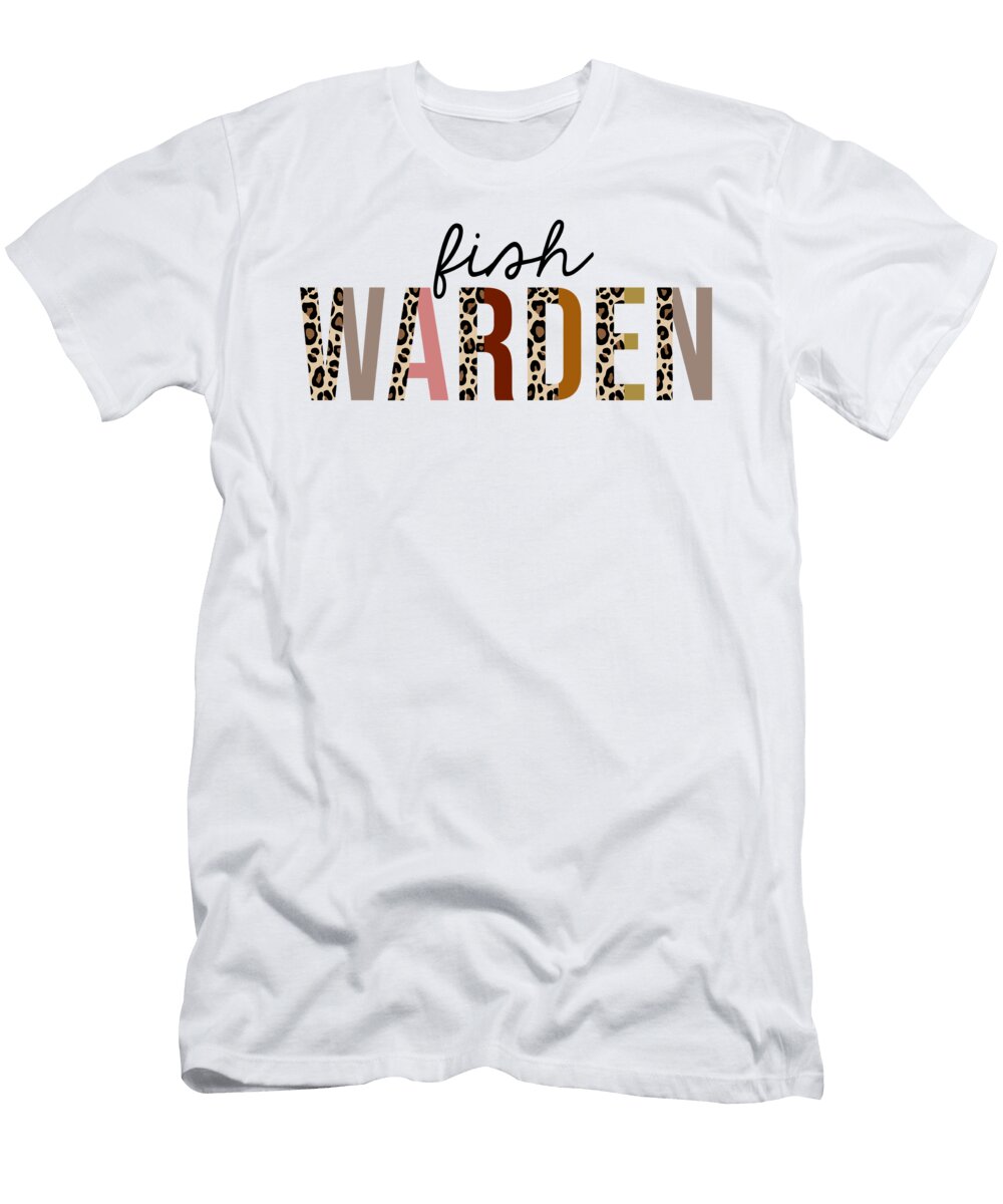 Fish Warden Leopard Print Funny Jensen Cena T-Shirt