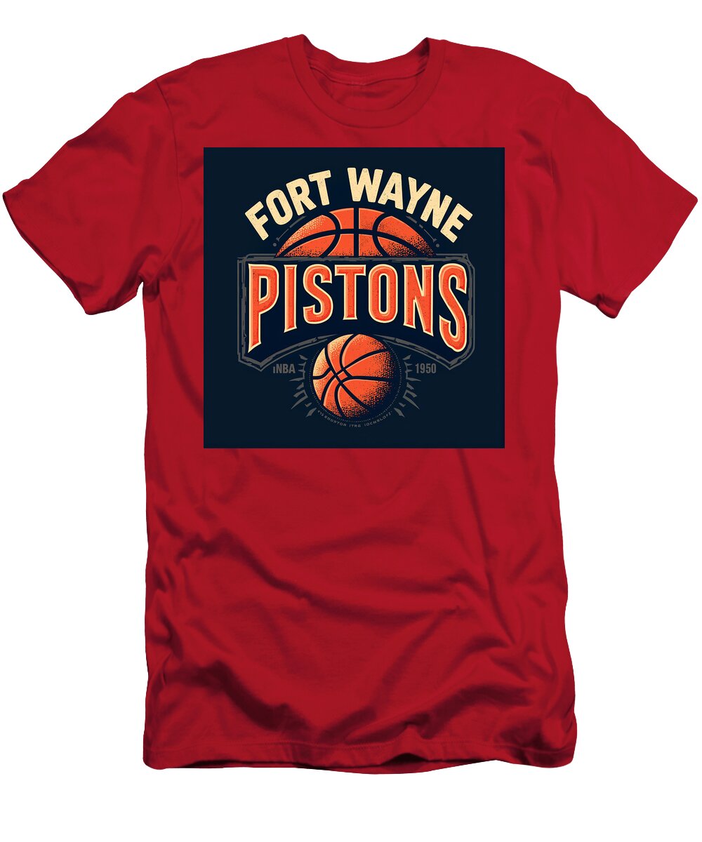 Fort Wayne Pistons Basketball Graphic Buddy Marleybea T-Shirt
