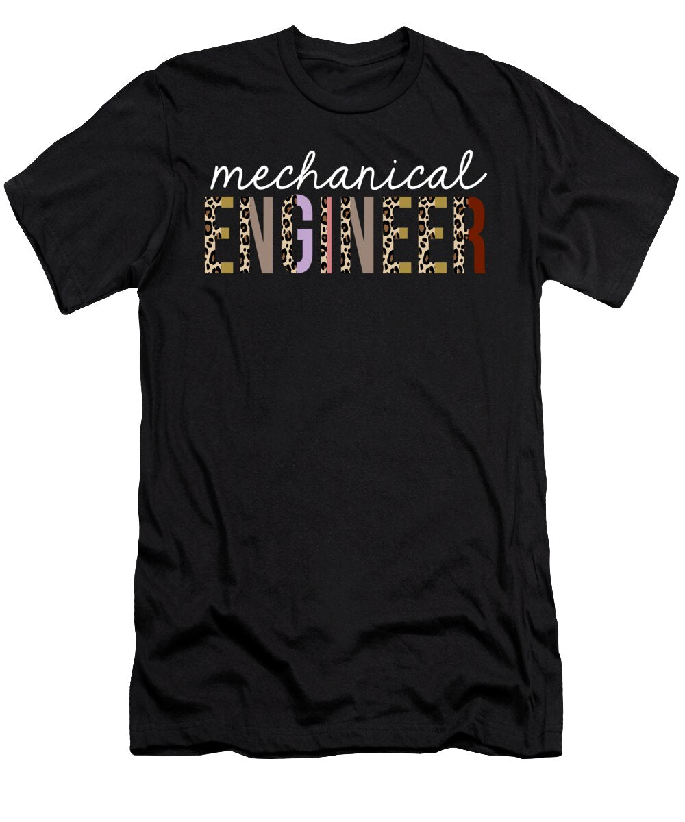Mechanical Engineer Leopard Print Funny Appreciation Jensen Cena T-Shirt