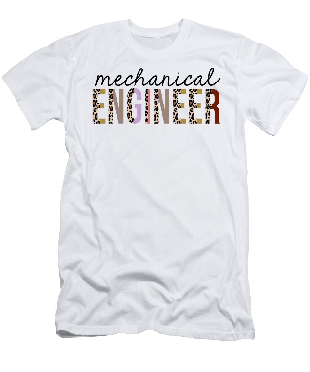 Mechanical Engineer Leopard Print Funny Jensen Cena T-Shirt