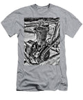 Merkel Antique Single Cylinder Motorcycle Engine Black and White Paul Ward T-Shirt