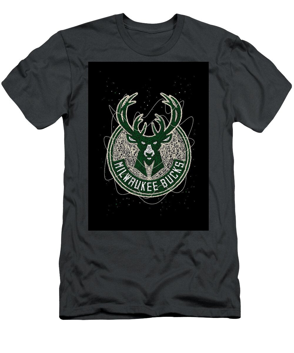 Milwaukee Bucks Basketball NBA Logo Symbol Erwin Saputra T-Shirt