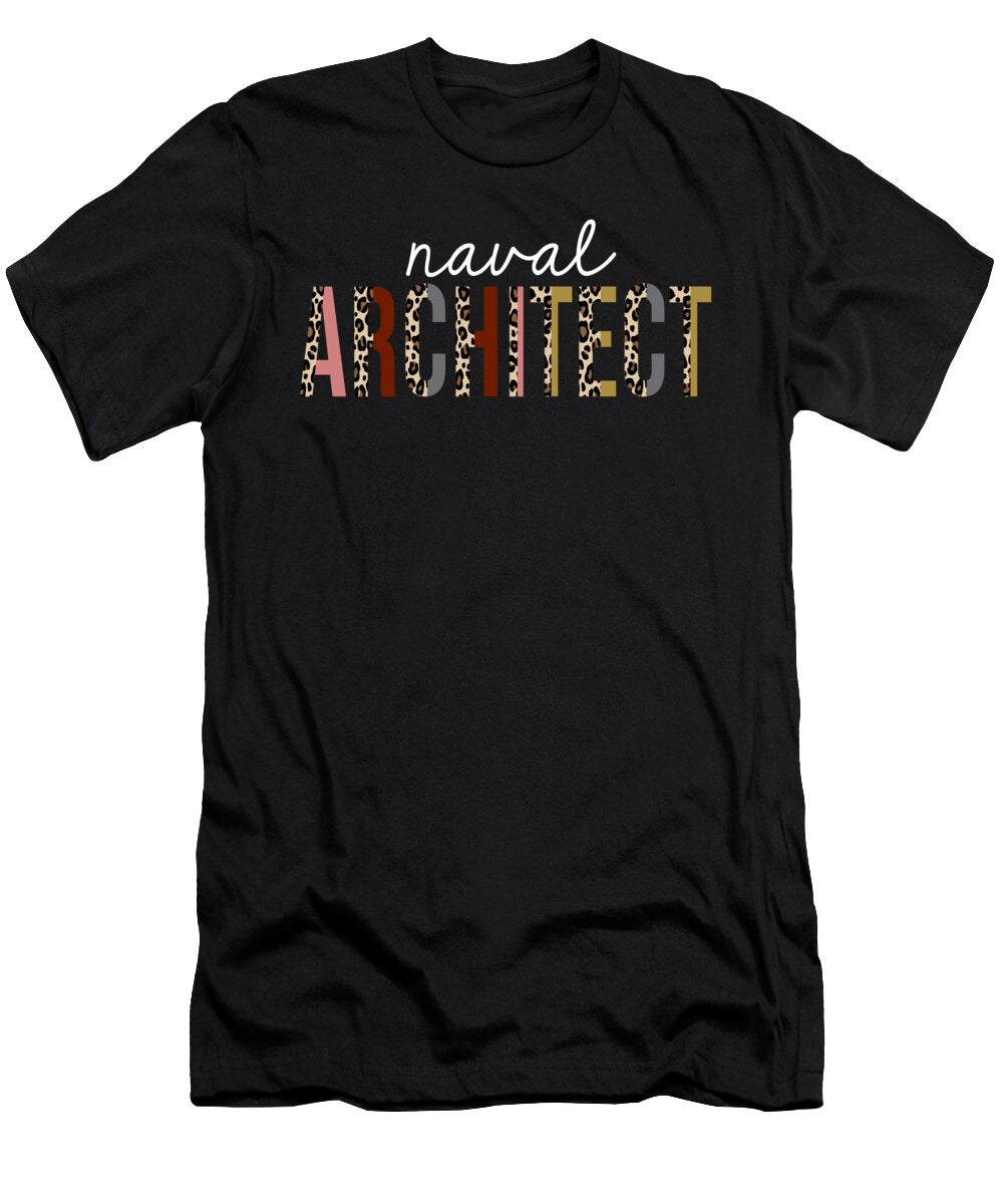 Naval Architect Leopard Print Funny Appreciation Jensen Cena T-Shirt