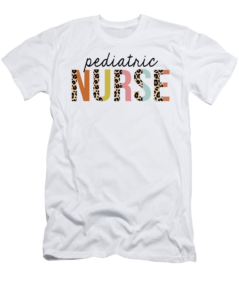 Pediatric Nurse Leopard Print Registered Rn Nursing Appreciation Jensen Cena T-Shirt