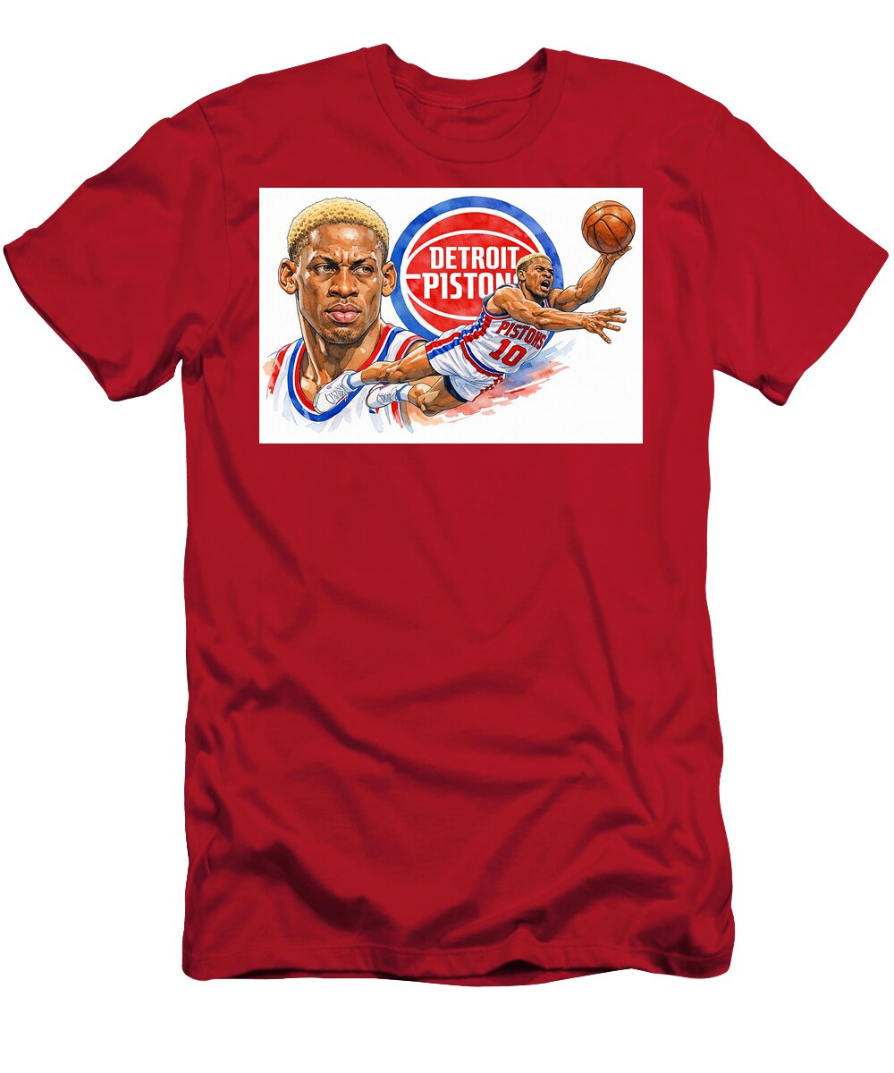 Pistons Legend Dennis Rodman 1986 1993 All Sports T-Shirt