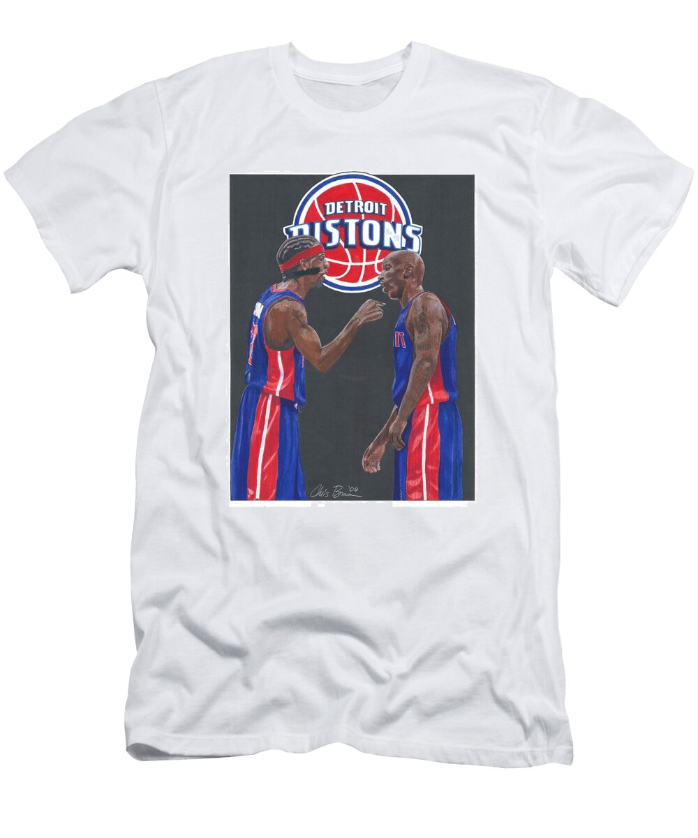 Richard Hamilton and Chauncey Billups Chris Brown T-Shirt