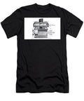 Sectional View of Piston Valve Steam Engine Diagram As3 Historic Illustrations T-Shirt