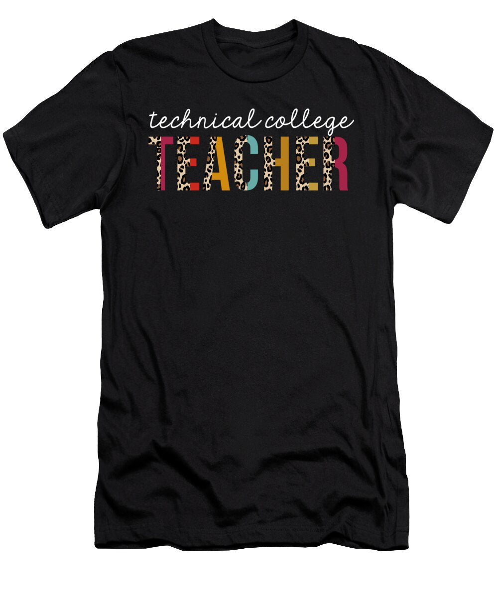 Technical College Teacher Leopard Teaching Appreciation Jensen Cena T-Shirt