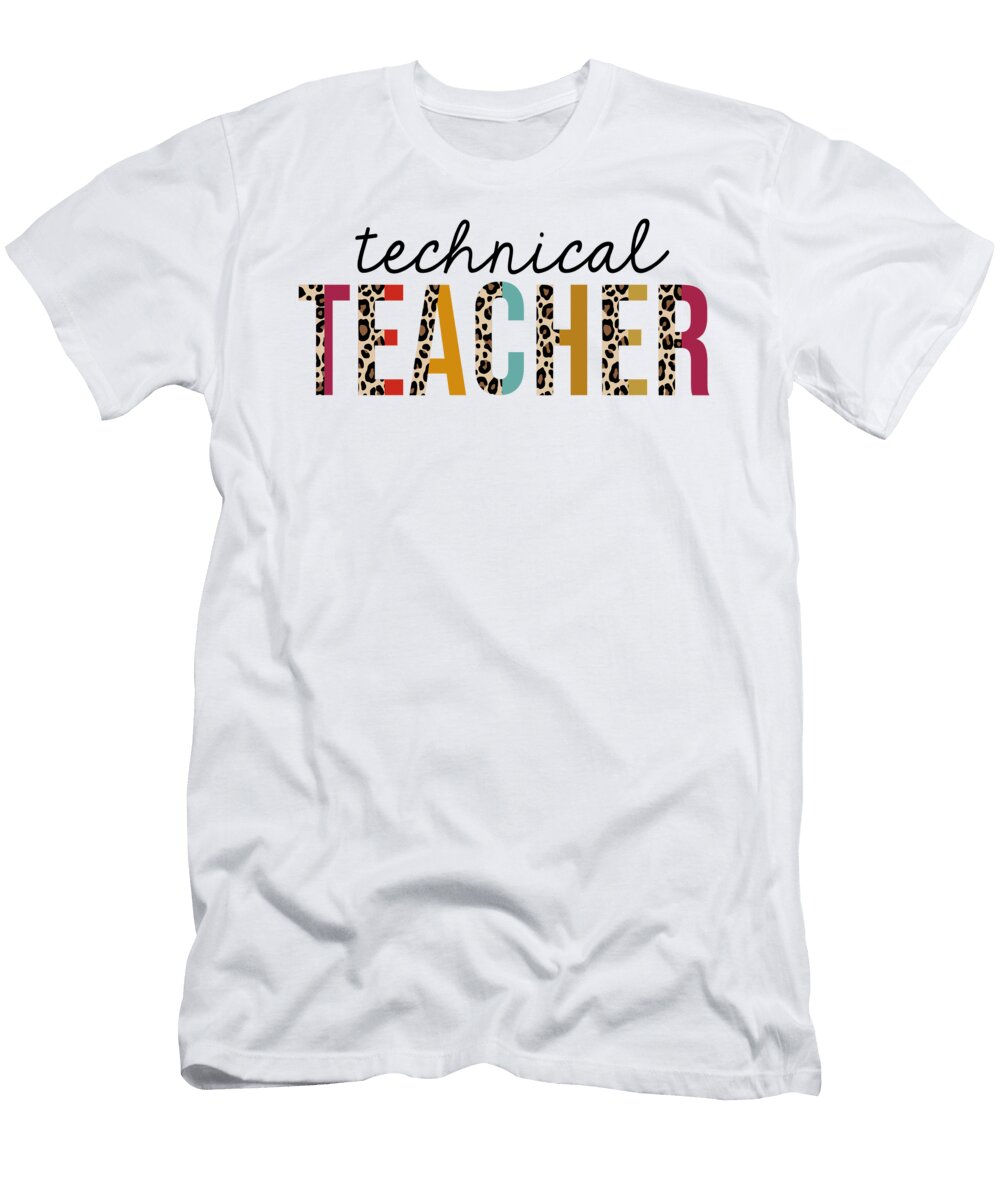 Technical Teacher Leopard Print Funny Jensen Cena T-Shirt