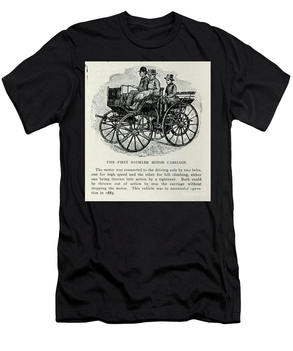 The First Daimler Motor Carriage Ap2 Historic Illustrations T-Shirt
