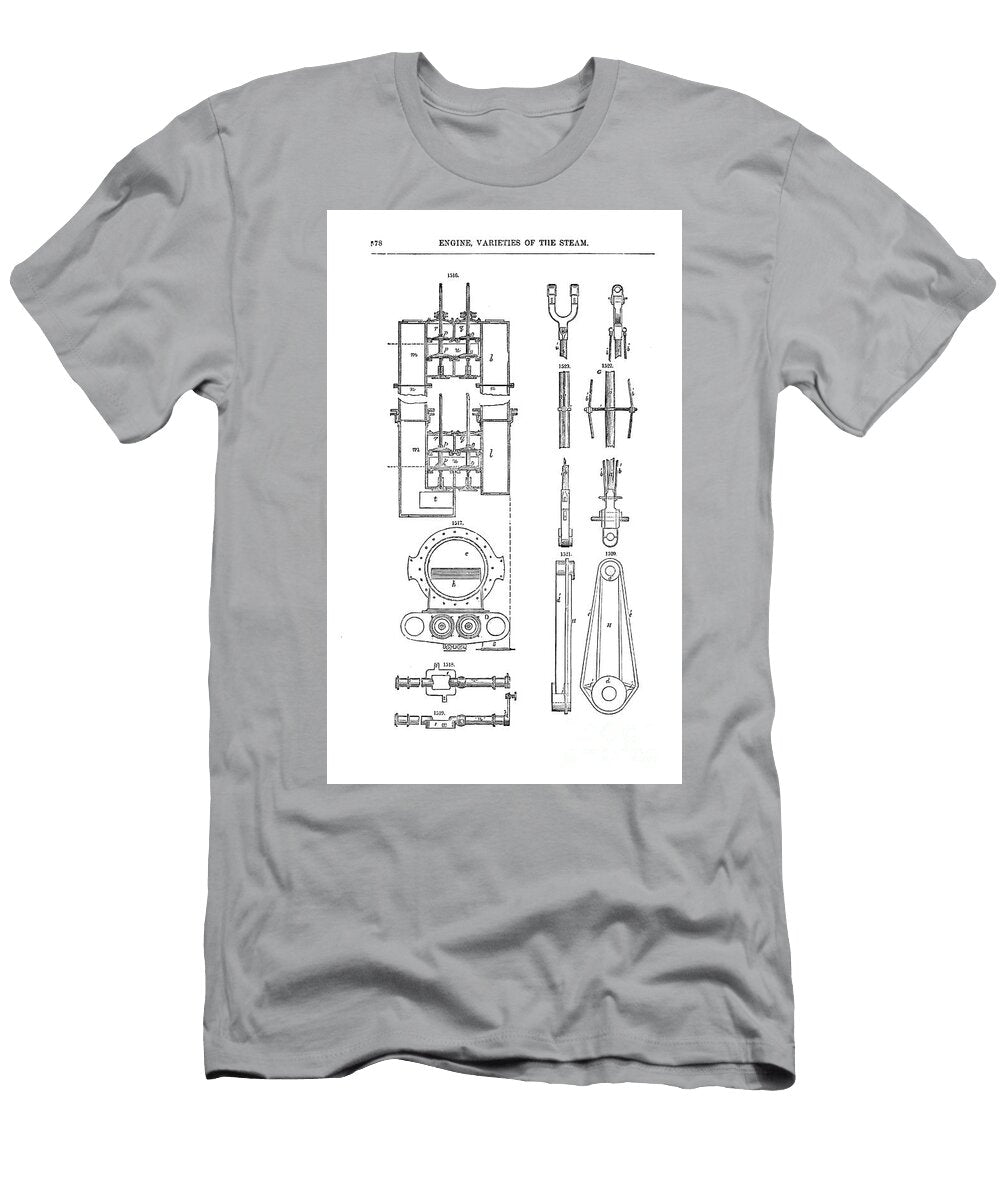 Varieties of Steam Engines G8 Historic Illustrations T-Shirt